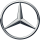 Λογότυπο Mercedes-Benz με ασημένιο αστέρι.